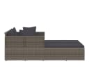 vidaXL Gartenliege Sonnenliege Grau Poly Rattan Bild 4
