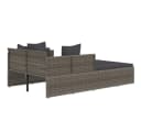 vidaXL Gartenliege Sonnenliege Grau Poly Rattan Bild 5