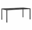 vidaXL Gartentisch Schwarz Poly-Rattan Bild 2