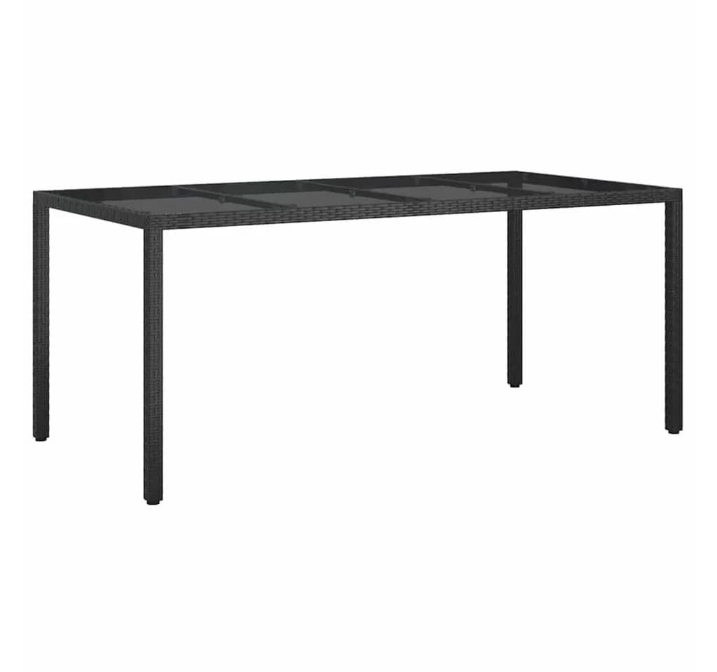 vidaXL Gartentisch Schwarz Poly-Rattan - Bild 2