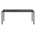 vidaXL Gartentisch Schwarz Poly-Rattan Bild 3