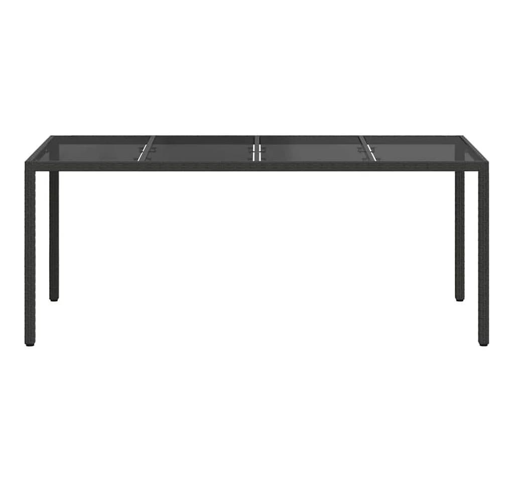 vidaXL Gartentisch Schwarz Poly-Rattan - Bild 3