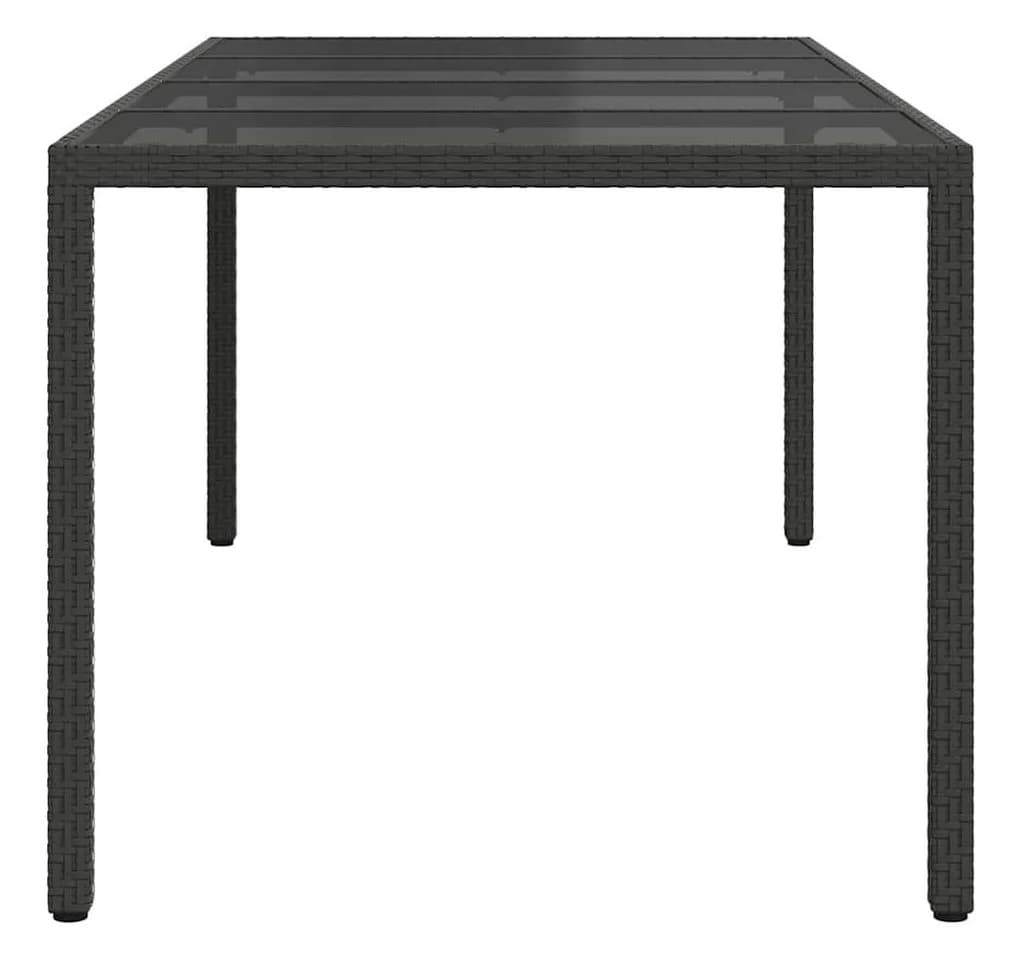 vidaXL Gartentisch Schwarz Poly-Rattan - Bild 4