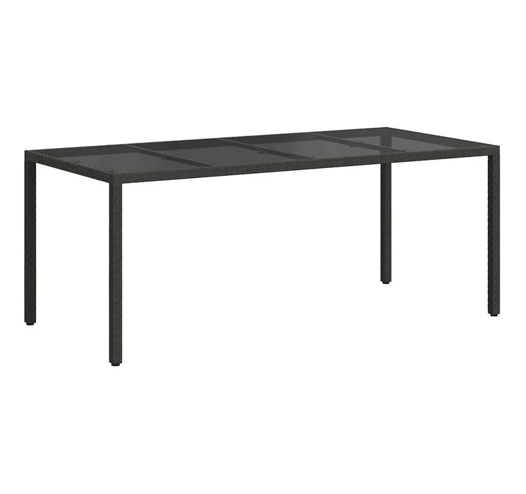 vidaXL Gartentisch Schwarz Poly-Rattan - Bild 5
