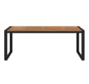 vidaXL Gartentisch U-Form Massivholz Industrieller Look Bild 3