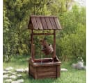 vidaXL Wasserfall Wunschbrunnen mit Pumpe Massivholz Tanne Braun Bild 1