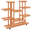 vidaXL Blumenständer mit Rollen 110x25x115 cm Massivholz Tanne Bild 2