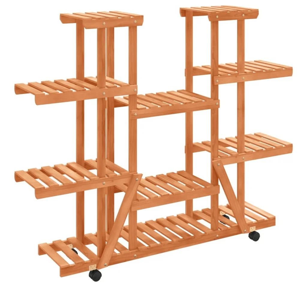 vidaXL Blumenständer mit Rollen 110x25x115 cm Massivholz Tanne - Bild 2