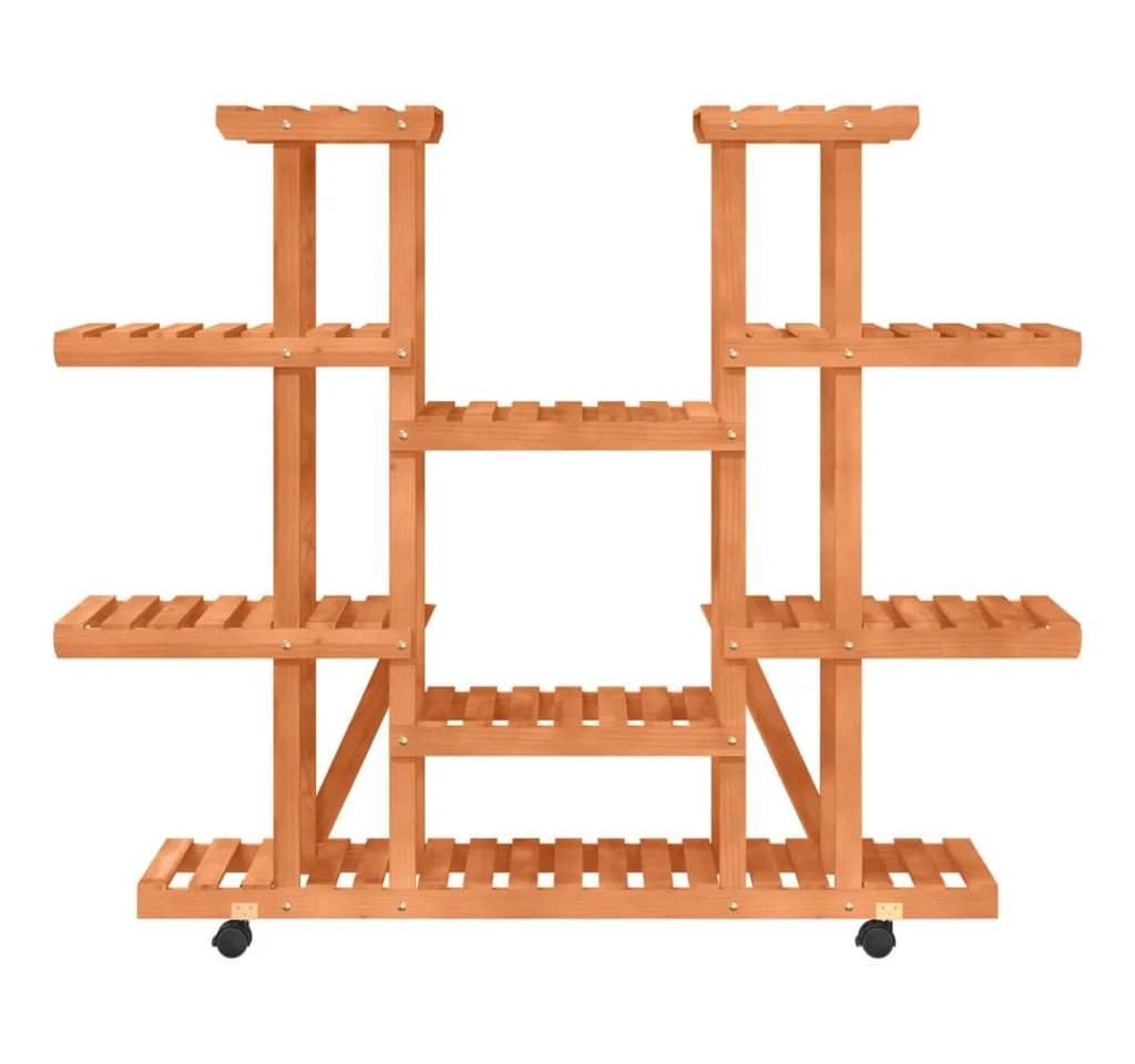 vidaXL Blumenständer mit Rollen 110x25x115 cm Massivholz Tanne - Bild 4