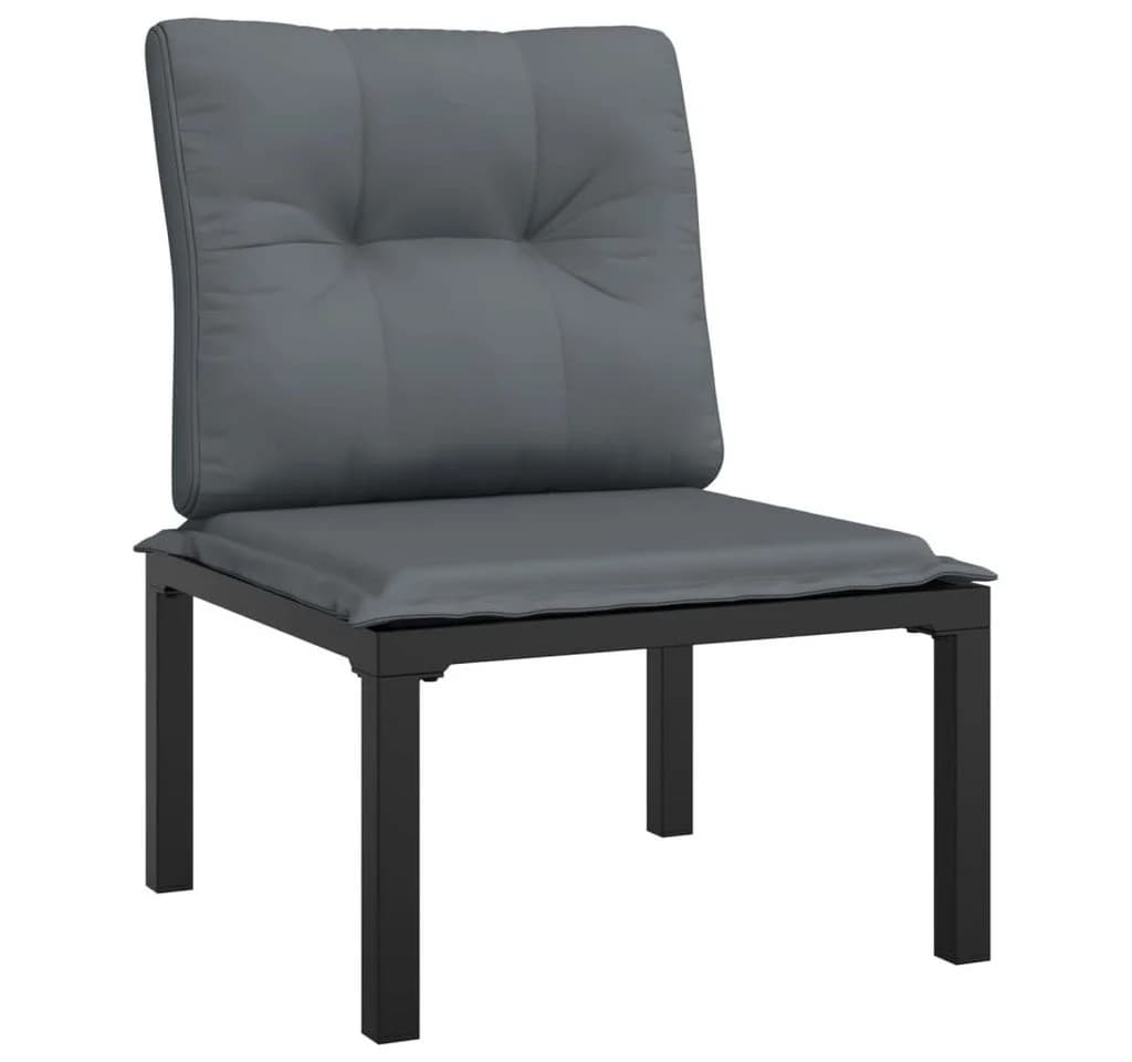 vidaXL Gartenlounge-Set 4-tlg. Schwarz/Grau Poly Rattan - Bild 5