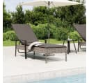 vidaXL Sonnenliege Grau Poly Rattan mit verstellbarer Rückenlehne Bild 1