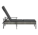 vidaXL Sonnenliege Grau Poly Rattan mit verstellbarer Rückenlehne Bild 4