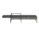 vidaXL Sonnenliege Grau Poly Rattan mit verstellbarer Rückenlehne Bild 5