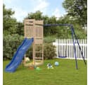 vidaXL Spielturm aus Massivholz Kiefer mit Rutsche und Schaukel Bild 1