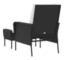 vidaXL Gartenstuhl mit Fußhocker Schwarz Poly Rattan Bild 5