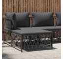 vidaXL Gartenhocker mit Kissen Anthrazit Gewebe Bild 1