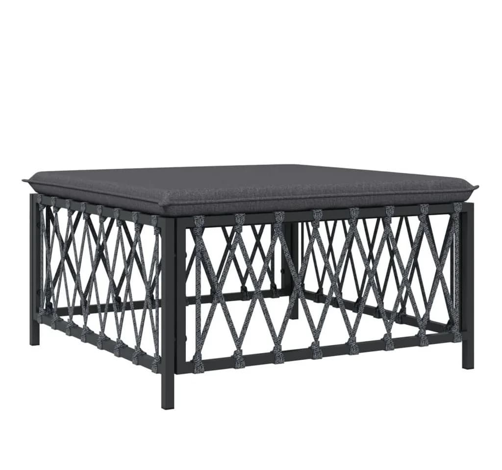 vidaXL Gartenhocker mit Kissen Anthrazit Gewebe - Bild 2