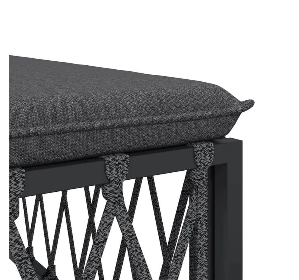 vidaXL Gartenhocker mit Kissen Anthrazit Gewebe - Bild 5