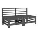 vidaXL Garten-Mittelsofa Grau Massivholz Kiefer Bild 2