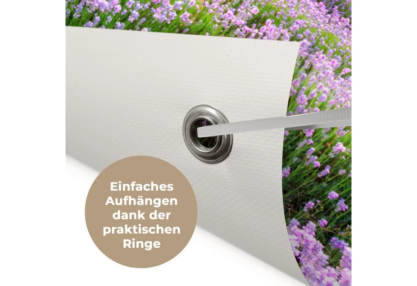 OnlyWow Gartenposter Lavendel Lila Blumen PVC 40x30 cm - Bild 5