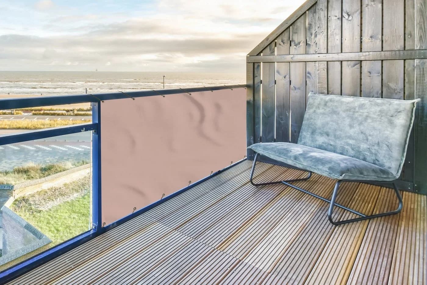 MuchoWow Balkonsichtschutz Rosa PVC Windschutz - Bild 5