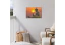 OnlyWow Gartenposter Buddha Sonnenuntergang PVC Bild 1