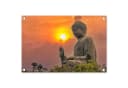 OnlyWow Gartenposter Buddha Sonnenuntergang PVC Bild 2