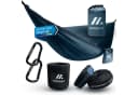 Nordmut Hängematte Outdoor Ultraleicht Blau mit Befestigungs-Set Bild 2