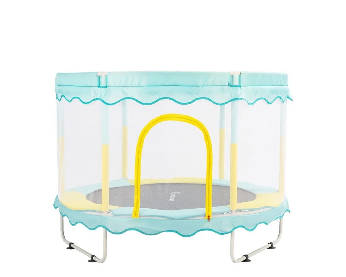 FOXSPORT Kindertrampolin mit Sicherheitsnetz Blau 150 kg - Bild 2