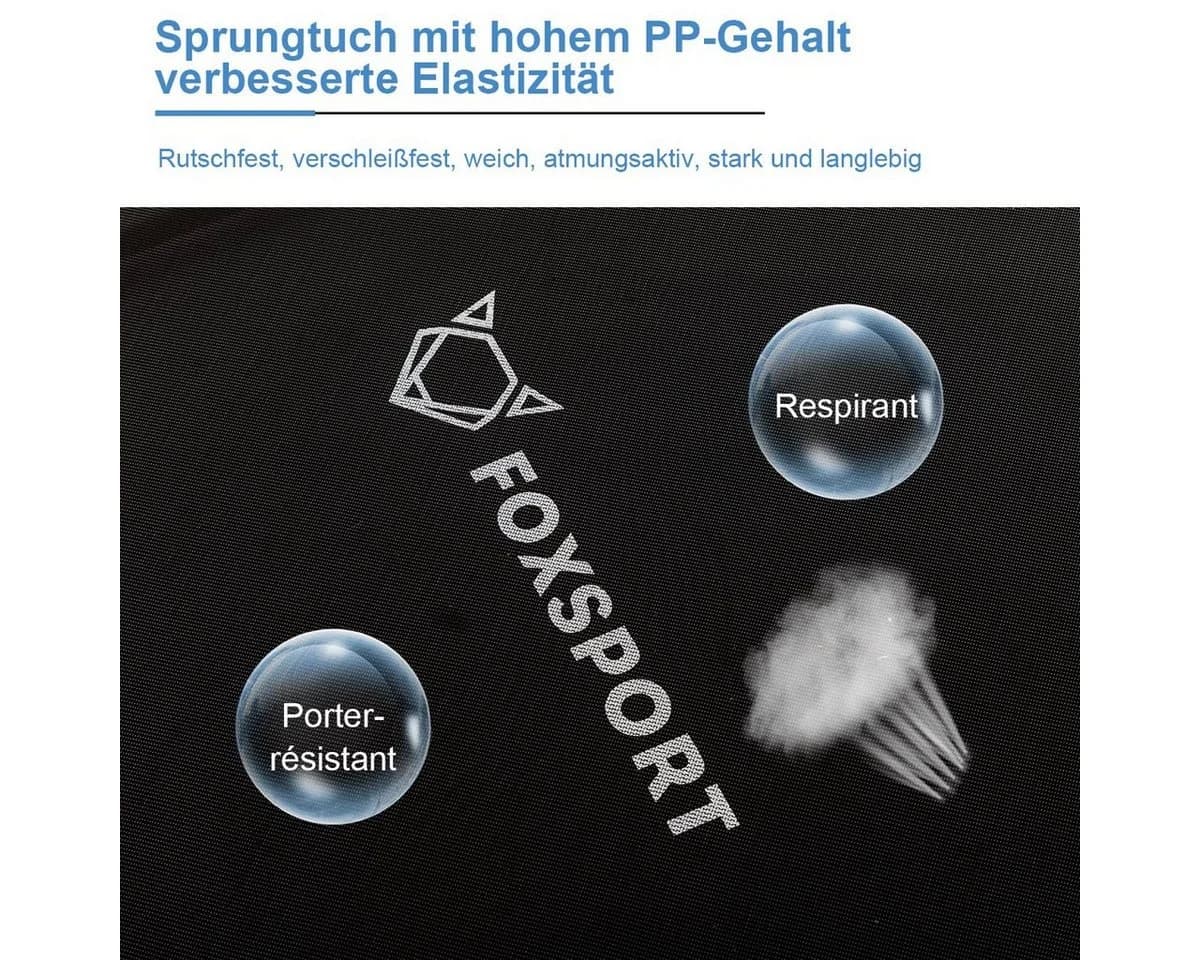 FOXSPORT Kindertrampolin mit Sicherheitsnetz Blau 150 kg - Bild 5