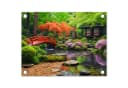 OnlyWow Gartenposter Japanischer Garten PVC 40x30 cm Bild 2