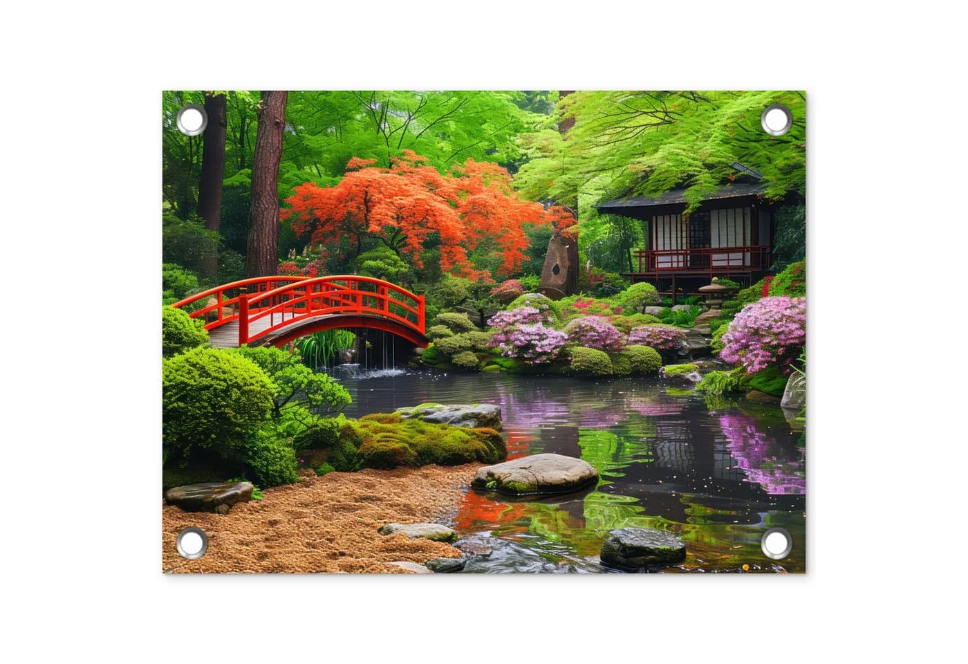 OnlyWow Gartenposter Japanischer Garten PVC 40x30 cm - Bild 2