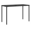 vidaXL Gartentisch mit Glasplatte Schwarz Polyrattan Bild 2