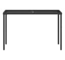 vidaXL Gartentisch mit Glasplatte Schwarz Polyrattan Bild 4