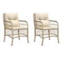vidaXL Gartenstuhl-Set 2-tlg. Beige Poly Rattan mit Kissen Bild 2