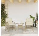 vidaXL Gartenstuhl-Set 2-tlg. Beige Poly Rattan mit Kissen Bild 3