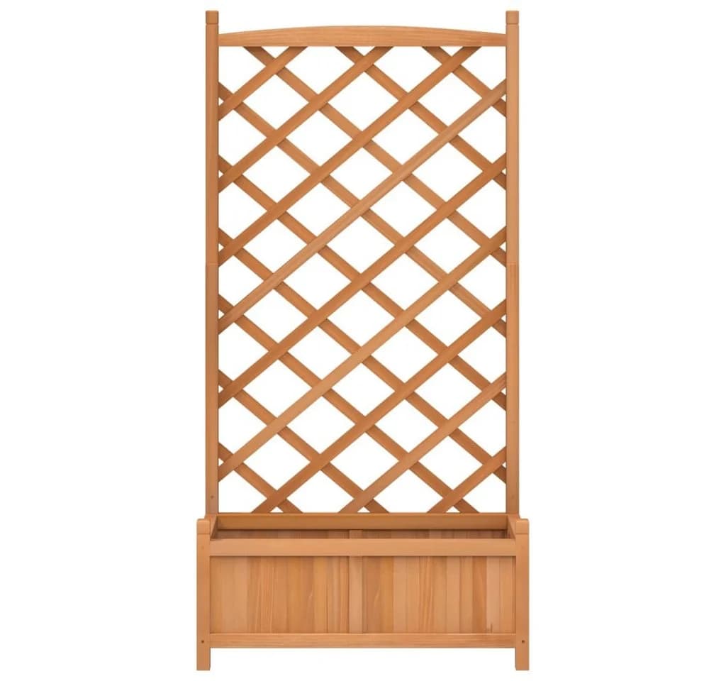 vidaXL Pflanzkübel mit Spalier Braun Massivholz Tanne - Bild 4
