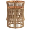 vidaXL Gartentisch-Set 2-tlg. Beige Poly Rattan mit Holzplatte Bild 5