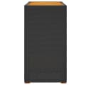 vidaXL Gartentisch Schwarz Poly Rattan mit Holzplatte Bild 5