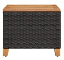 vidaXL Gartentisch Schwarz Poly Rattan Holz Bild 5