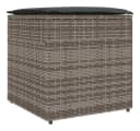 vidaXL Gartenbox Grau Poly-Rattan Moderner Stauraum Bild 2