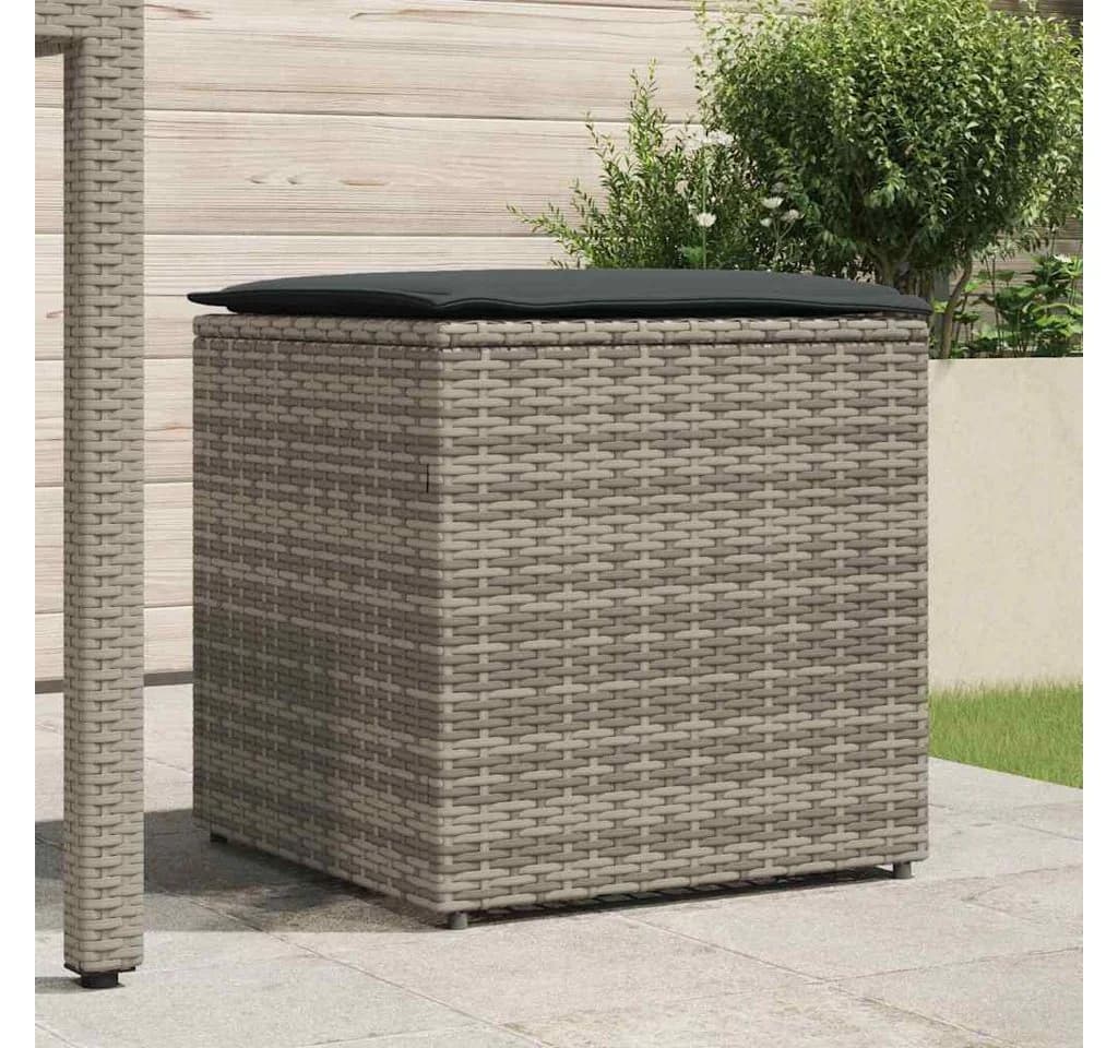 vidaXL Gartenbox Grau Poly-Rattan Moderner Stauraum - Bild 3