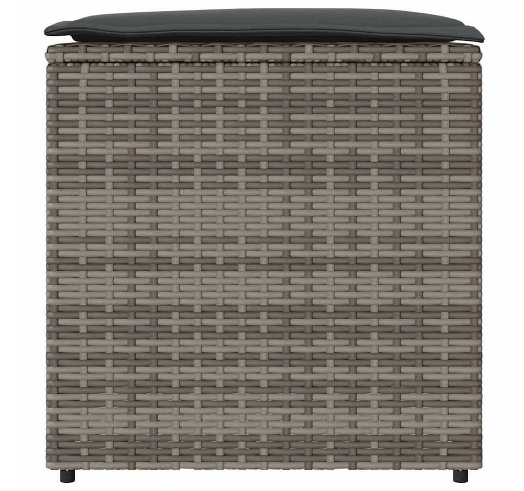vidaXL Gartenbox Grau Poly-Rattan Moderner Stauraum - Bild 5