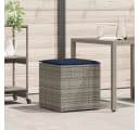 vidaXL Gartenbox Kissenbox Grau Poly-Rattan Bild 1