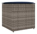 vidaXL Gartenbox Kissenbox Grau Poly-Rattan Bild 2