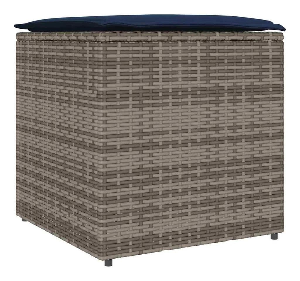 vidaXL Gartenbox Kissenbox Grau Poly-Rattan - Bild 2