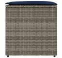 vidaXL Gartenbox Kissenbox Grau Poly-Rattan Bild 5
