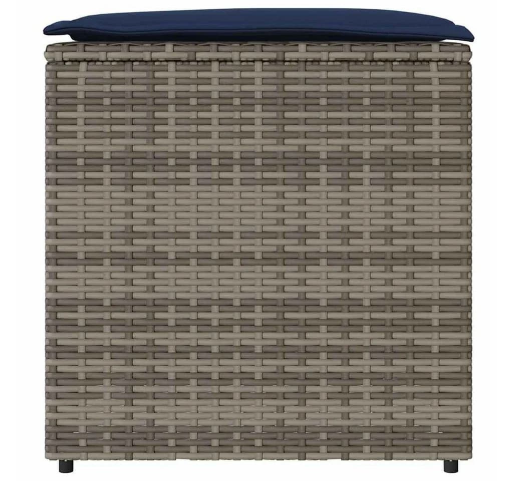 vidaXL Gartenbox Kissenbox Grau Poly-Rattan - Bild 5