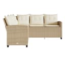 vidaXL Gartenlounge-Set L-förmiges Couchsofa Beige Polyrattan mit Kissen Bild 4