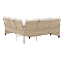 vidaXL Gartenlounge-Set L-förmiges Couchsofa Beige Polyrattan mit Kissen Bild 5